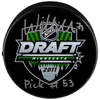 William Karlsson Vegas Golden Knights Autographed 2011 NHL Draft Hockey Puck with "Pick #53" Inscription