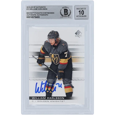 William Karlsson Vegas Golden Knights Autographed 2019-20 Upper Deck SP Authentic #13 Beckett Fanatics Witnessed Authenticated 10 Card 