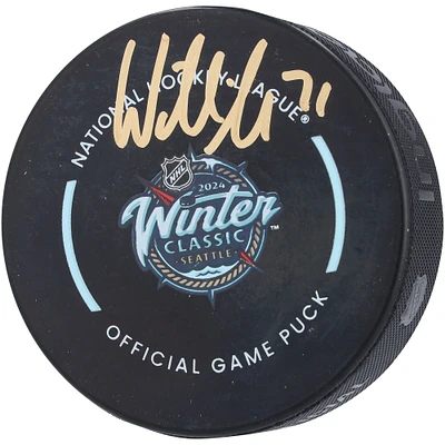 Rondelle de match officielle autographiée par William Karlsson des Vegas Golden Knights pour la Classique d'hiver 2024