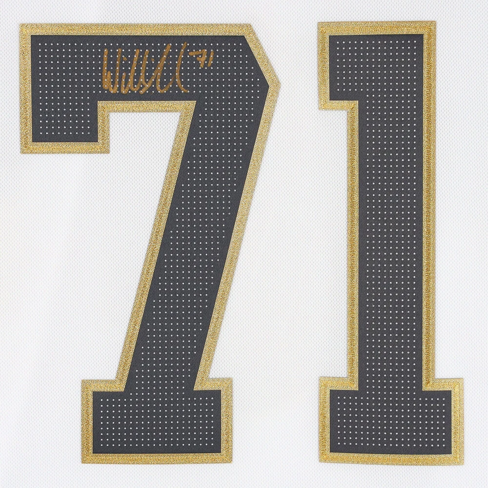 Maillot authentique Adidas blanc autographié par William Karlsson Vegas Golden Knights avec écusson de la finale de la Coupe Stanley 2023