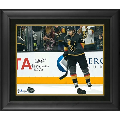 William Karlsson Vegas Golden Knights Framed Autographed 16" x 20" Goal Celebration Photograph with "1st VGK Hat Trick 12/31/17" Inscription