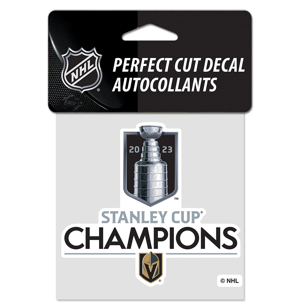 WinCraft Vegas Golden Knights 2023 Stanley Cup Champions 4'' x 4'' Perfect Cut Decal