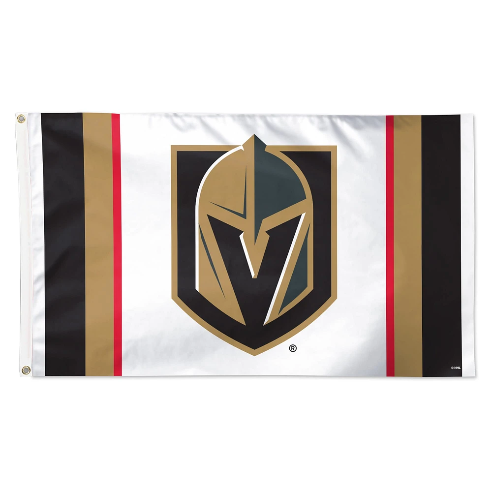 Drapeau simple face de luxe à rayures verticales WinCraft Vegas Golden Knights 3' x 5'