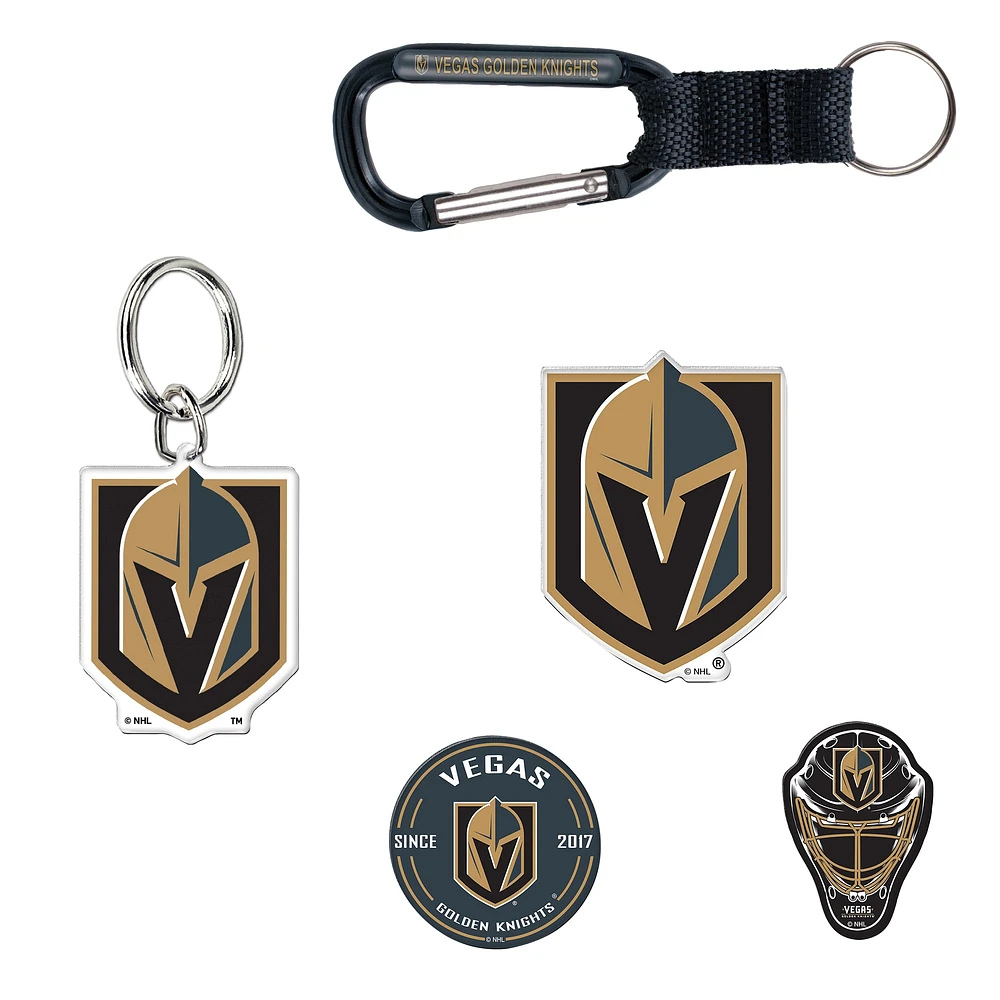 Lot de 5 porte-clés et aimants pour réfrigérateur WinCraft Vegas Golden Knights