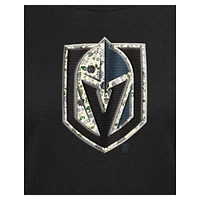 Women's New Era  Black Vegas Golden Knights Glam Game Floral T-Shirt