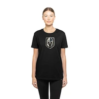 Women's New Era  Black Vegas Golden Knights Glam Game Floral T-Shirt