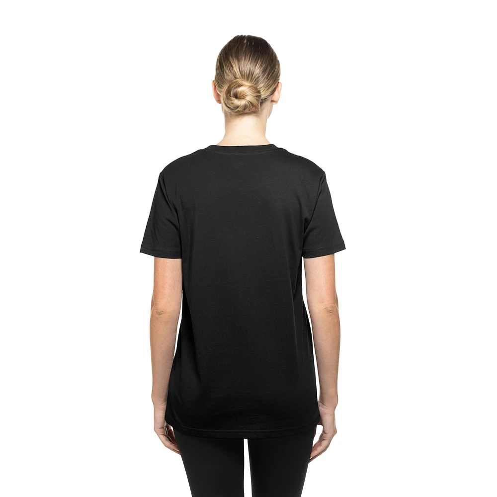 Women's New Era  Black Vegas Golden Knights Glam Game Floral T-Shirt