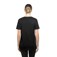 Women's New Era  Black Vegas Golden Knights Glam Game Floral T-Shirt