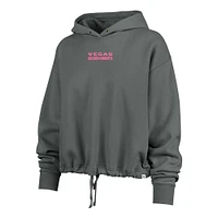 Women's '47 Gray Vegas Golden Knights Bright Side Venice Cropped Pullover Hoodie