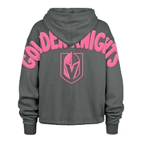 Women's '47 Gray Vegas Golden Knights Bright Side Venice Cropped Pullover Hoodie