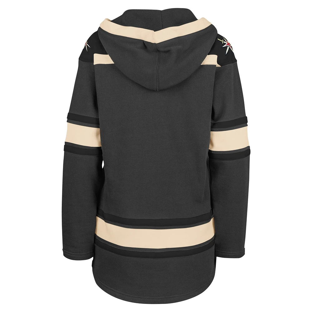 Women's '47  Gray Vegas Golden Knights Superior Lacer Pullover Hoodie