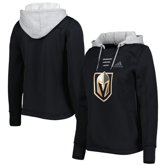 Sweat à capuche adidas Black Vegas Golden Knights Skate Lace Primeblue Team pour femmes