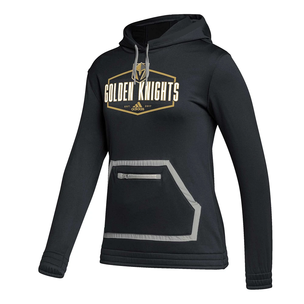 Sweat à capuche adidas Vegas Golden Knights Team pour femmes, noir