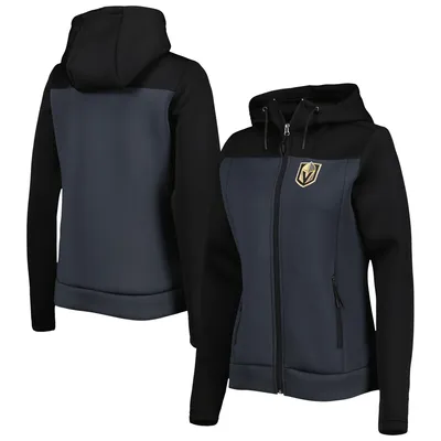 Vegas Golden Knights Antigua Women's Protect Full-Zip Jacket - Black/Gray