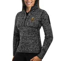 Vegas Golden Knights Antigua Women's Fortune Half-Zip Pullover Jacket - Charcoal