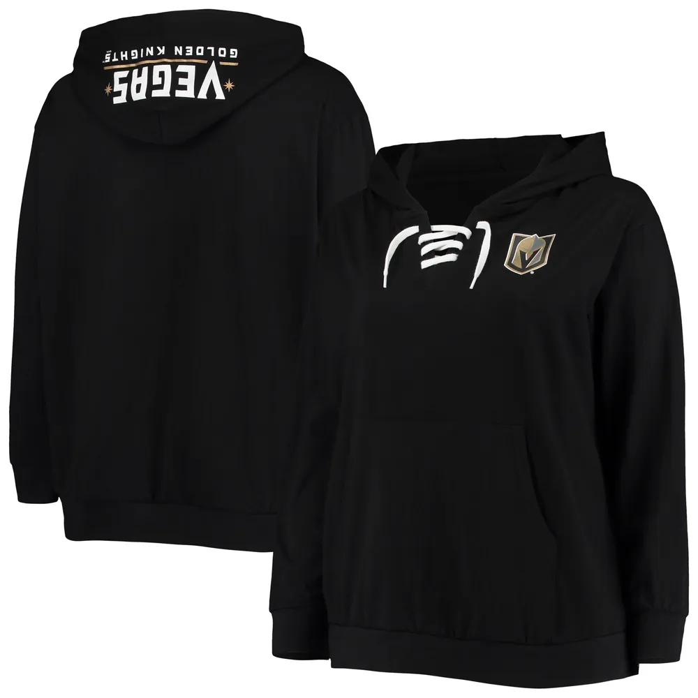 Men's adidas Black Vegas Golden Knights Jersey Lace-Up Pullover Hoodie