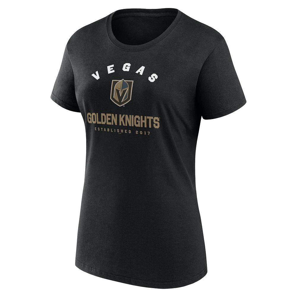 T-shirt à manches courtes en coton pour femme, modèle LVHock 127A NHL Fanatics SU25, logo athlétique, inégalé, TEELADRIB 03TD-127A-2GU-TPQ #14