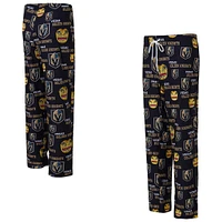 Pantalon en tricot à imprimé intégral Vegas Golden Knights Zest pour femme de Concepts Sport Black