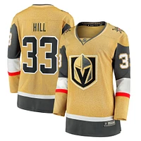 Maillot de joueur échappé à domicile Fanatics Adin Hill Gold Vegas Golden Knights pour femmes