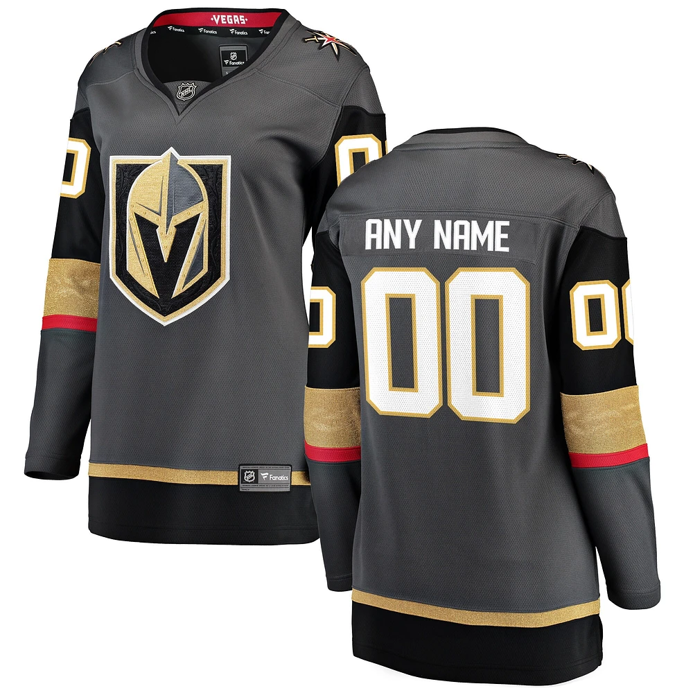 Women's Fanatics Black Vegas Golden Knights Breakaway - Custom Jersey