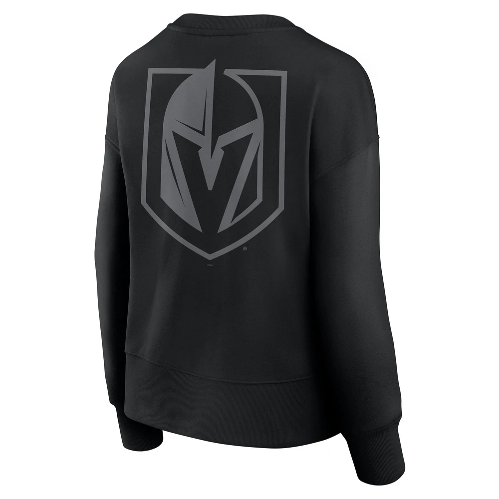 Women's Fanatics  Black Vegas Golden Knights Elements Flow Pullover Sweatshirt