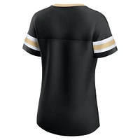 T-shirt à lacets emblématique Athena Vegas Golden Knights pour femmes Fanatics Black