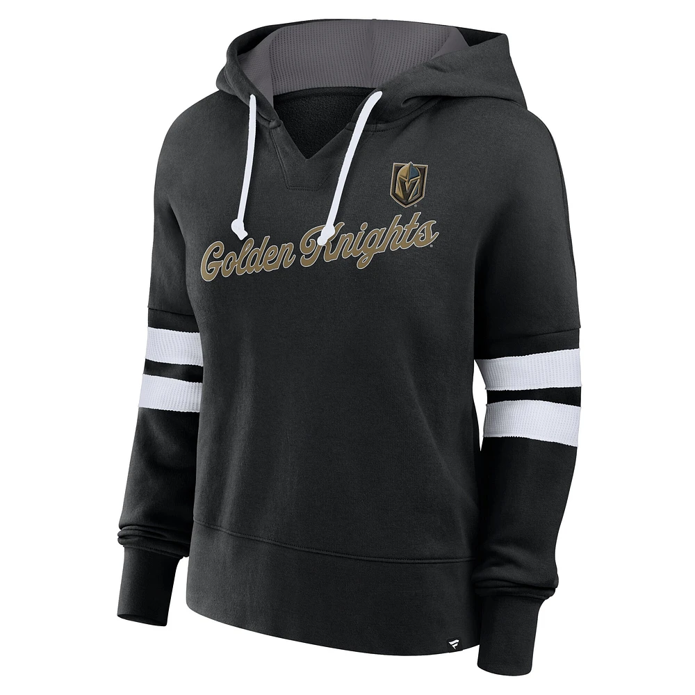 Sweat à capuche surdimensionné noir Vegas Golden Knights Fanatics pour femme
