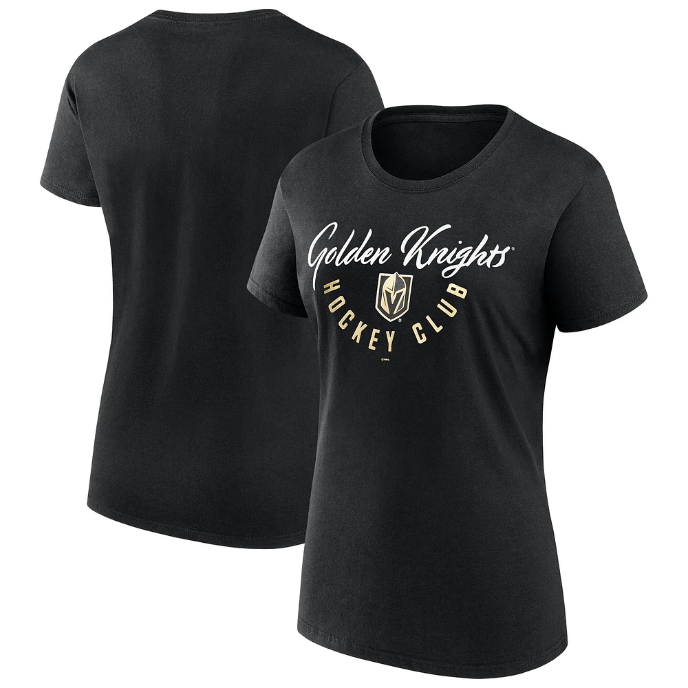 T-shirt Fanatics pour femme, noir, Vegas Golden Knights, Top Shelf