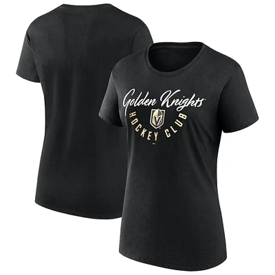 T-shirt Fanatics pour femme, noir, Vegas Golden Knights, Top Shelf