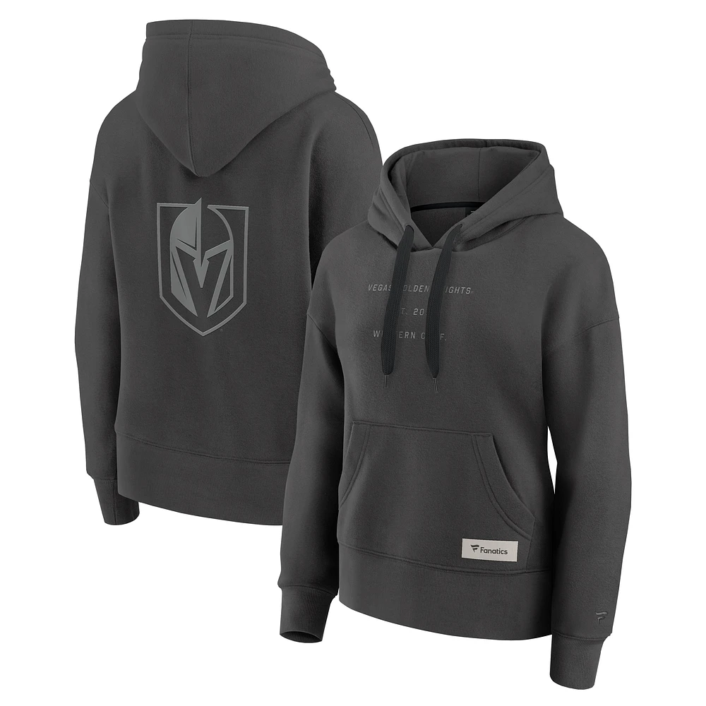 Sweat à capuche ton sur subtil pour femme Fanatics Charcoal Vegas Golden Knights Elements Future Ground