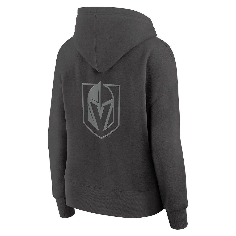 Sweat à capuche ton sur subtil pour femme Fanatics Charcoal Vegas Golden Knights Elements Future Ground
