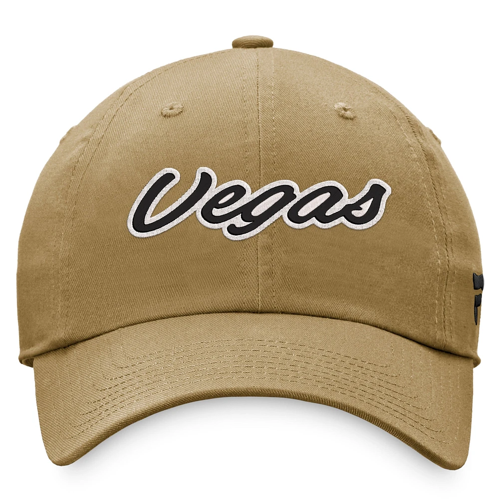 Casquette réglable Fanatics Gold Vegas Golden Knights Breakaway pour femmes