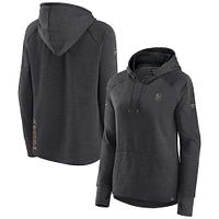 Women's Fanatics  Gray Vegas Golden Knights Authentic Pro Raglan Pullover Hoodie