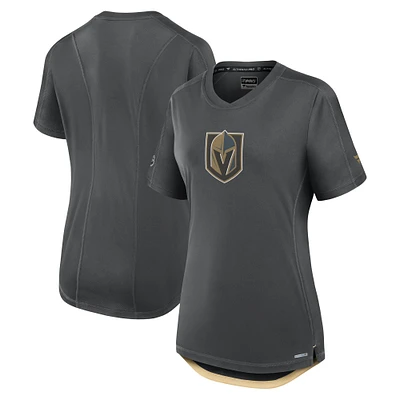 T-shirt technique authentique Pro Rink pour femme Fanatics gris Vegas Golden Knights