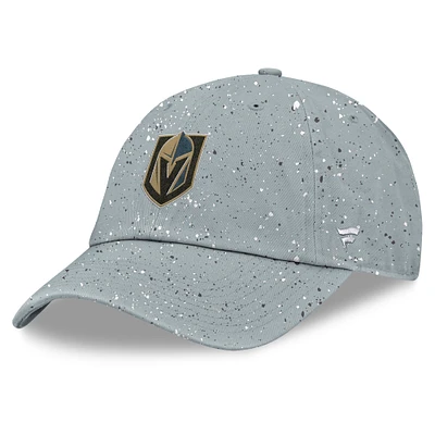 Casquette ajustable pour femme Fanatics Grey Vegas Golden Knights Heritage Snow Day Speckle