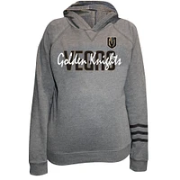 Women's Fanatics Heather Gray Vegas Golden Knights Plus Lightweight Fleece Raglan Pullover Hoodie