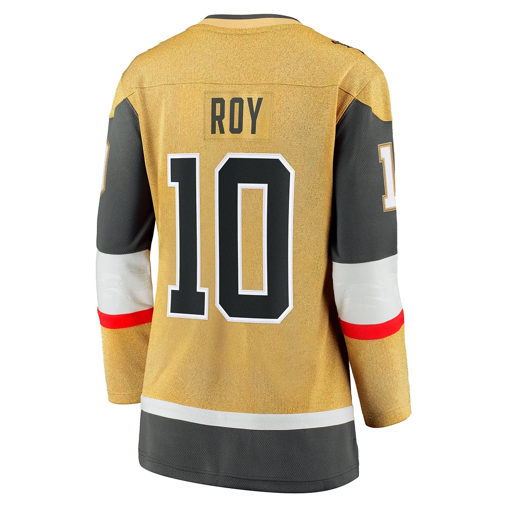 Fanatics Nicolas Roy Gold Vegas Golden Knights Maillot de joueur échappé à domicile pour femmes