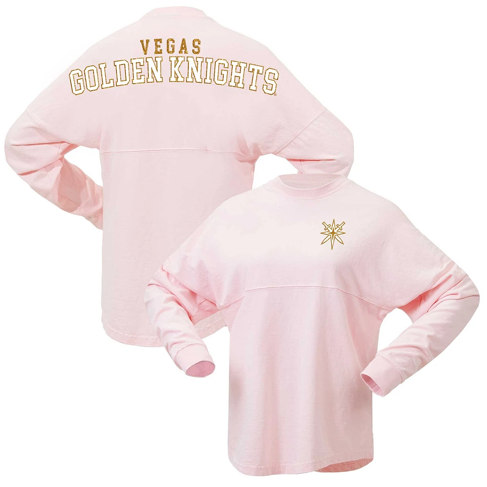 T-shirt à manches longues en jersey Fanatics Pink Vegas Golden Knights Spirit pour femmes