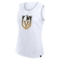 Débardeur Fanatics blanc pour femme, motif flammé Vegas Golden Knights