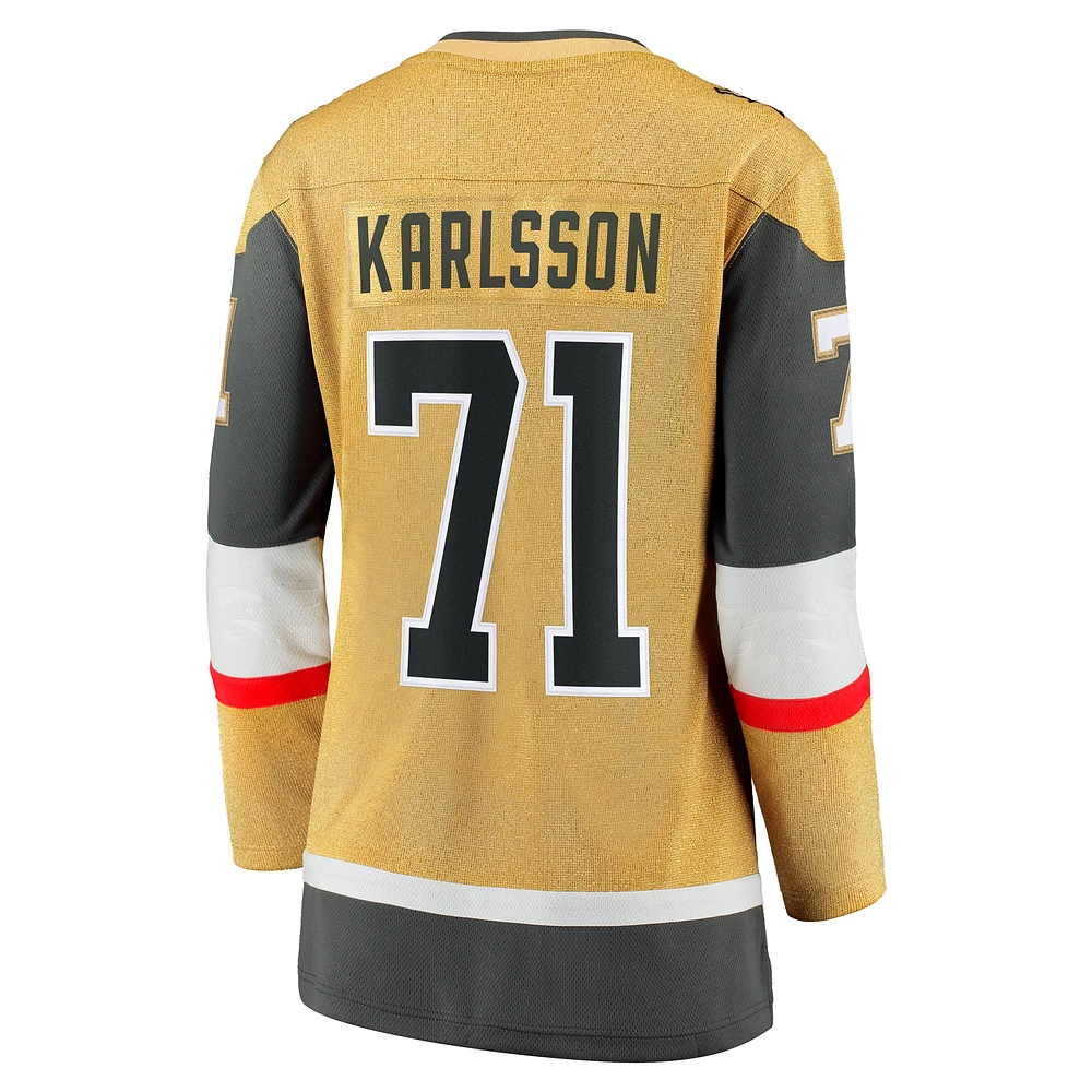 Maillot de joueur échappé à domicile Fanatics William Karlsson Gold Vegas Golden Knights pour femmes