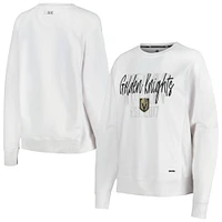 Women's MSX by Michael Strahan White Vegas Golden Knights Millie Raglan Pullover Sweatshirt