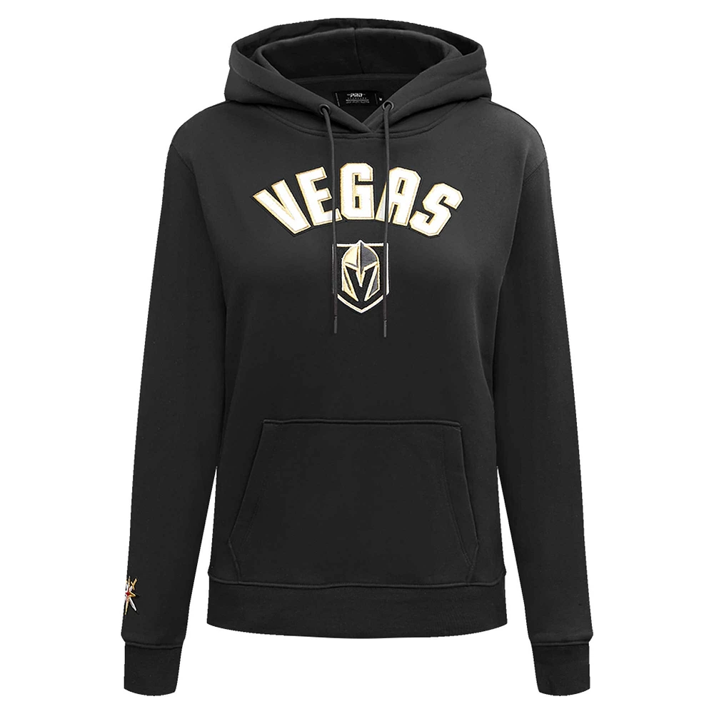 Sweat à capuche classique en chenille Pro Standard Black Vegas Golden Knights pour femmes