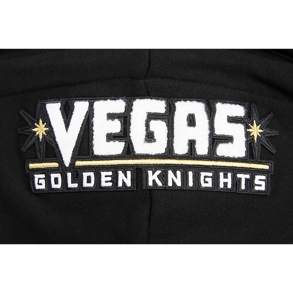 Sweat à capuche classique en chenille Pro Standard Black Vegas Golden Knights pour femmes