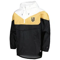 Women's Tommy Hilfiger Black/Gold Vegas Golden Knights Staci Half-Zip Windbreaker Jacket