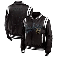 Veste aviateur entièrement zippée Baller Vegas Golden Knights noire WEAR by Erin Andrews pour femme