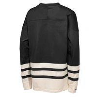 Youth Mitchell & Ness  Black Vegas Golden Knights Chainstitch Heavyweight Long Sleeve Top