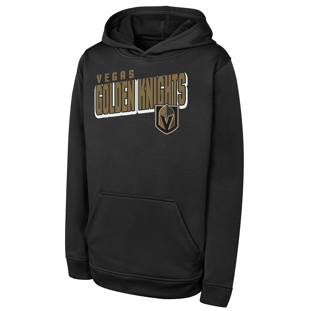 Sweat à capuche Cyber ​​Punk Performance Black Vegas Golden Knights pour jeunes