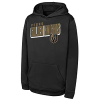 Sweat à capuche Cyber ​​Punk Performance Black Vegas Golden Knights pour jeunes