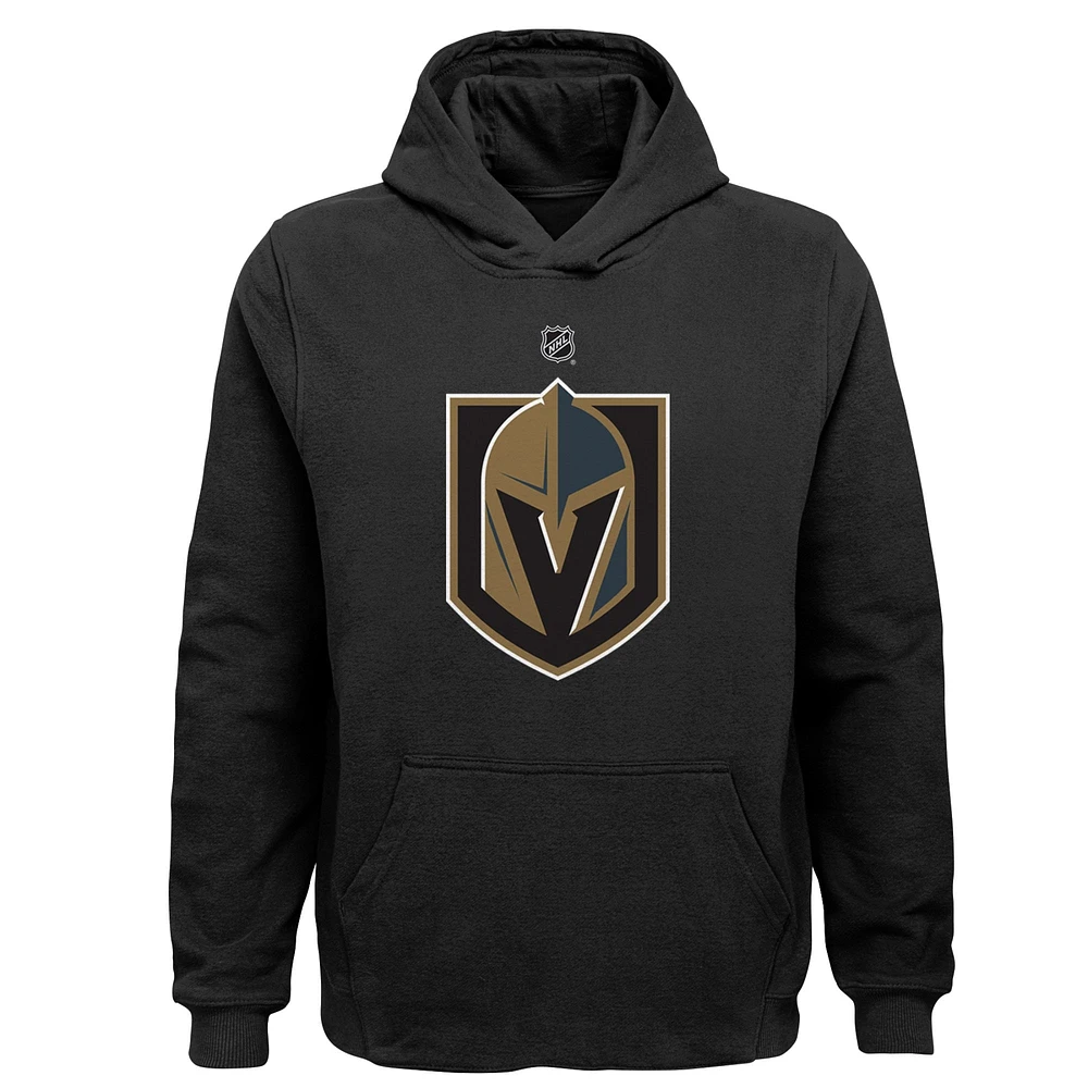 Sweat à capuche noir avec logo principal des Golden Knights de Vegas pour jeunes