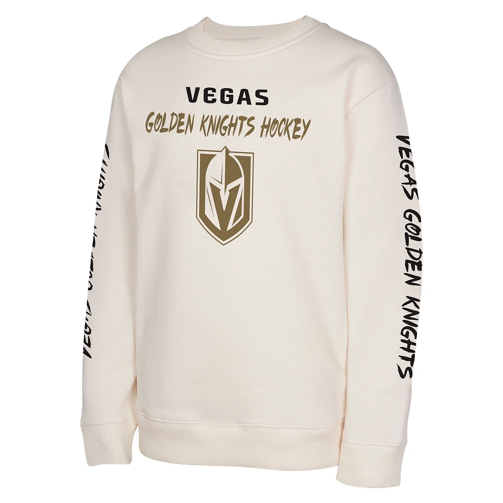 Sweat-shirt à capuche Star Power Vegas Golden Knights de couleur crème pour jeunes
